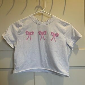 Pink Bow Graphic T-Shirt